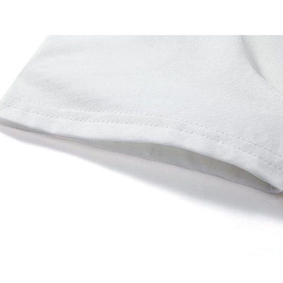 Women Short Sleeve Lips Print Off Shoulder T-Shirt - Picture 7 of 7